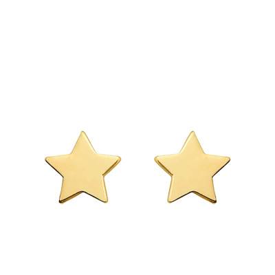 Yellow Gold Star Stud Earrings - Emanessence