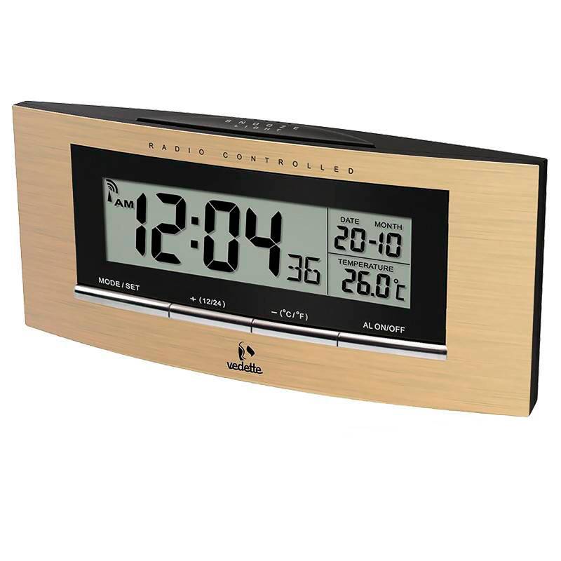 Radio-Controlled LCD Alarm Clock VR30074 - Vedette