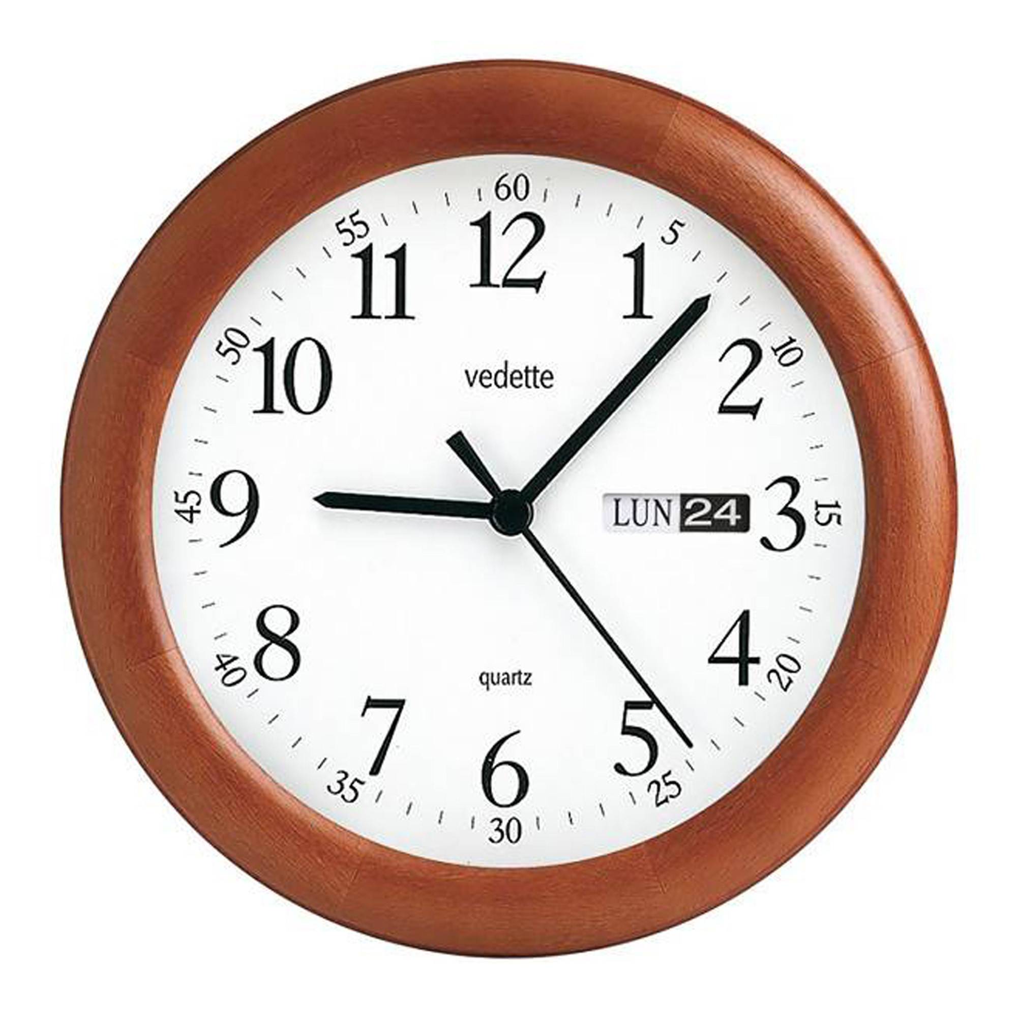 VEDETTE ANCIENNE HORLOGE Pendule Murale Ne fonctionne pas (Réf#P-222