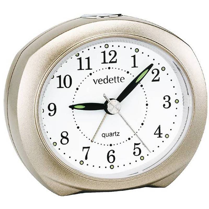 Vedette Silent Sweep Quartz Alarm Clock 204.1050.07 - Vedette