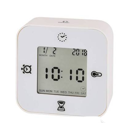 White Quartz Digital Alarm Clock VR30072 - Vedette