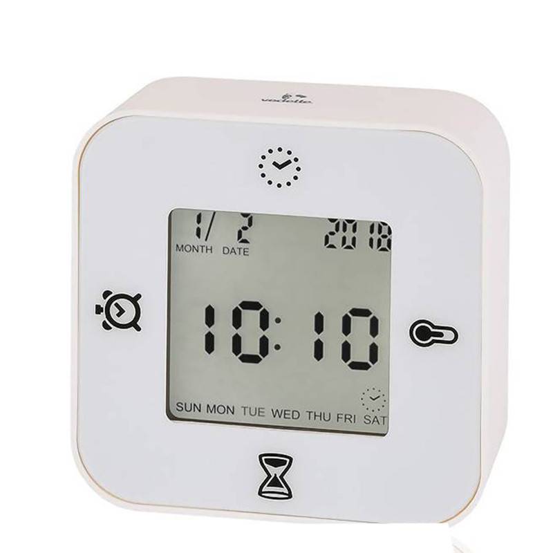 White Quartz Digital Alarm Clock VR30072 - Vedette
