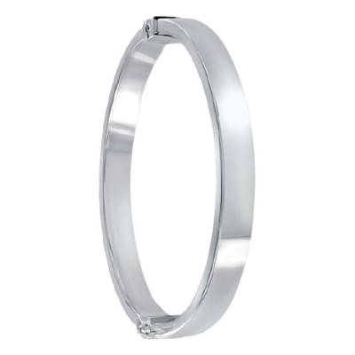 Bracelet rigide plat en argent, Diamètre 59 mm - Guiot De Bourg