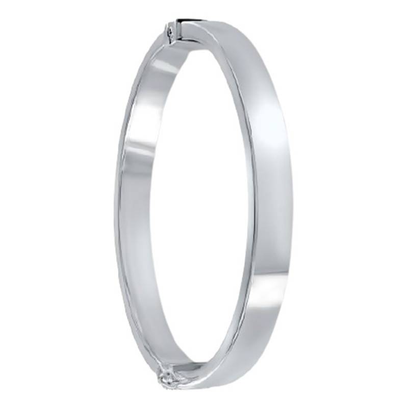 925 Silver Flat Rigid Bracelet, Diameter 59 mm - Guiot De Bourg