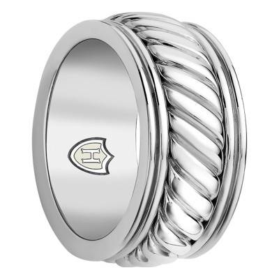 925 Silver Spinning Twist Ring - Hoxton London