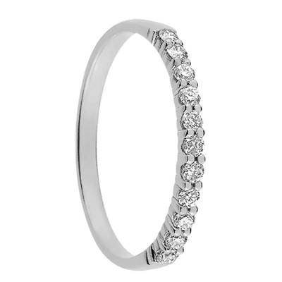 Alliance Maha Or Blanc 750 et diamants - Maison Girard