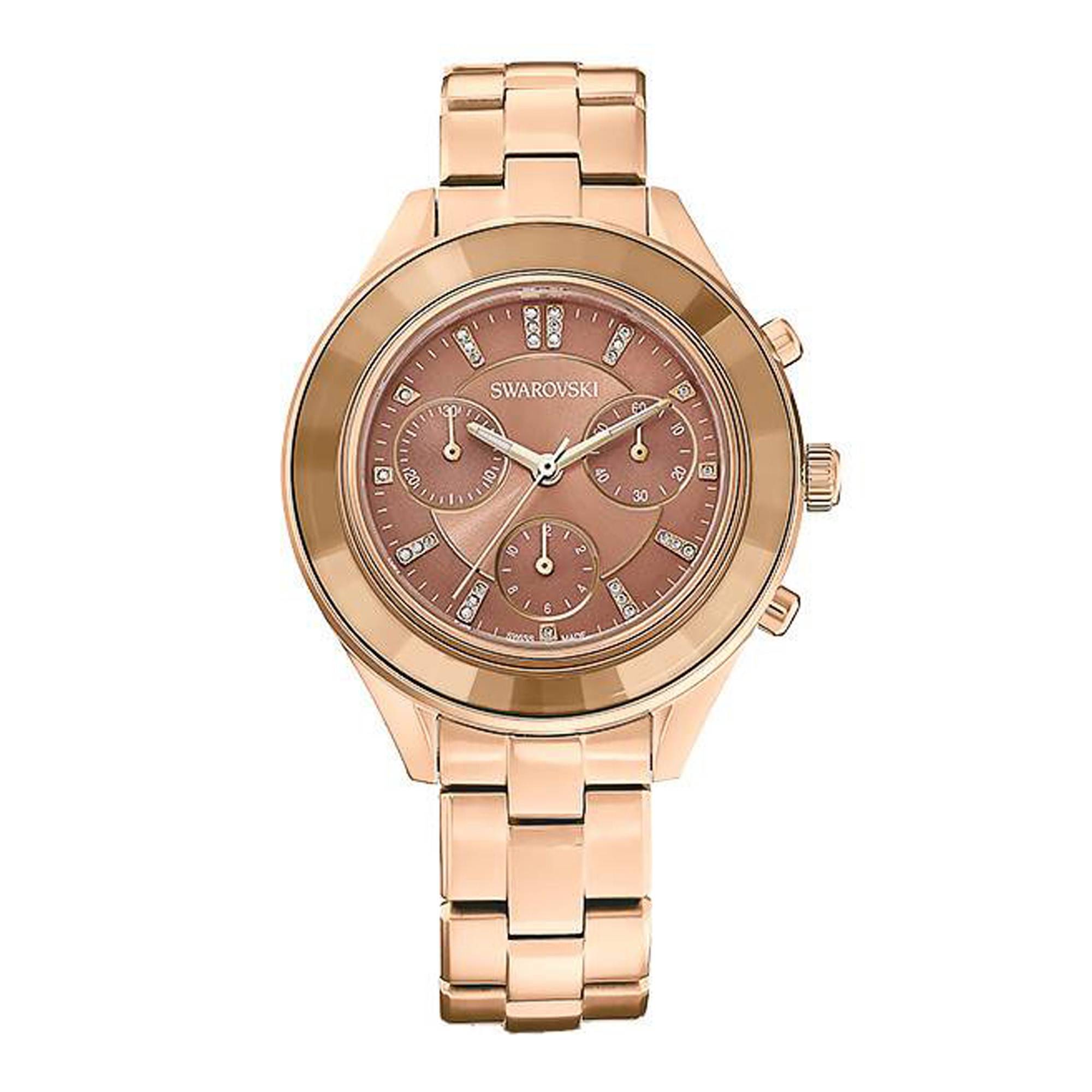 NWT Swarovski Octea Lux Sport Chronograph Quartz Crystal Brown Dial Unisex Watch Swarovski Octea lux sport watch 5612194 main image 2