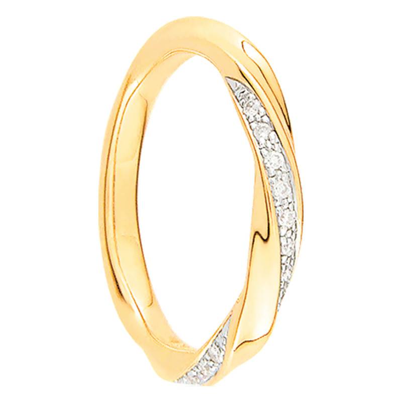 Pissarro Two-Tone 375 Gold & Diamond Wedding Ring - Maison Girard