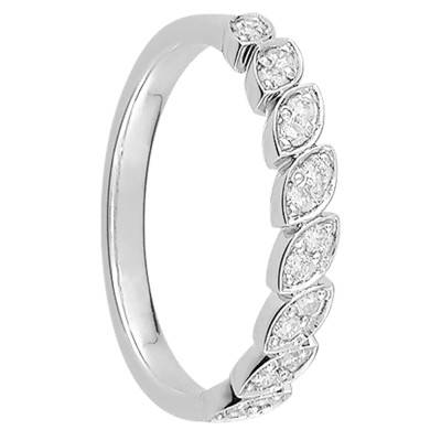 Alliance Daget en Or Blanc 750 & Diamants - Maison Girard