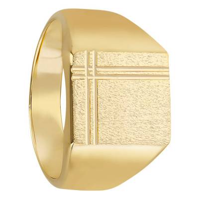 Chevalière plaqué or, 12 x 13,50 mm - Imperium