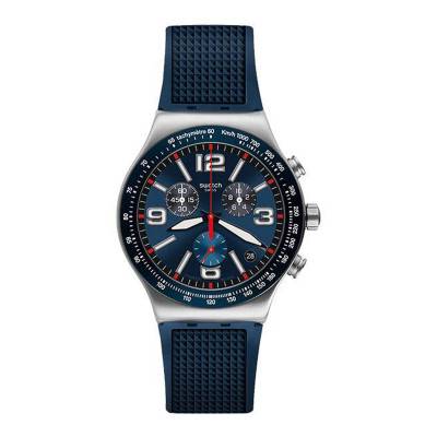 Watch New Irony Chrono Blue Grid YVS454 - Swatch