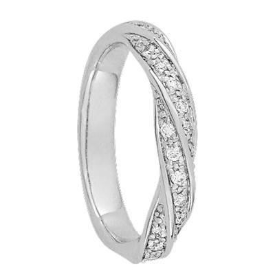 Alliance Cléopatra Or Blanc 750 & Diamants - Maison Girard
