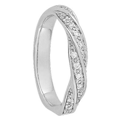 Alliance Cléopatra Or Blanc 375 & Diamants - Maison Girard