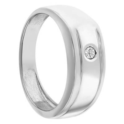 Chevalière Or Blanc 375 & diamant 0,05ct - Imperium