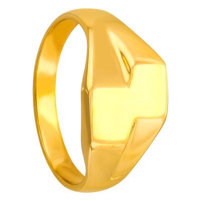 375/1000 Yellow Gold Double Head Signet Ring - Imperium