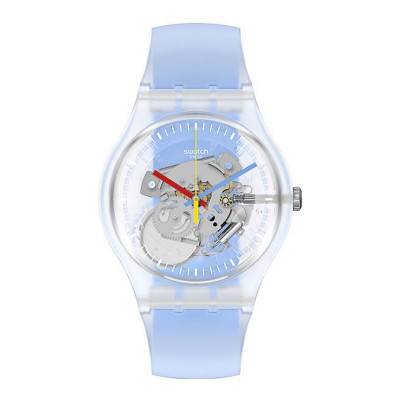 Clearly Blue Striped SUOK156 Watch - Swatch