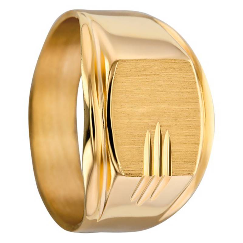 Yellow Gold 750 Claw Signet Ring, 10x11 mm - Imperium