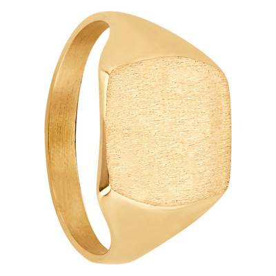 Square Yellow Gold 375 Signet Ring, 11 x 12 mm - Imperium