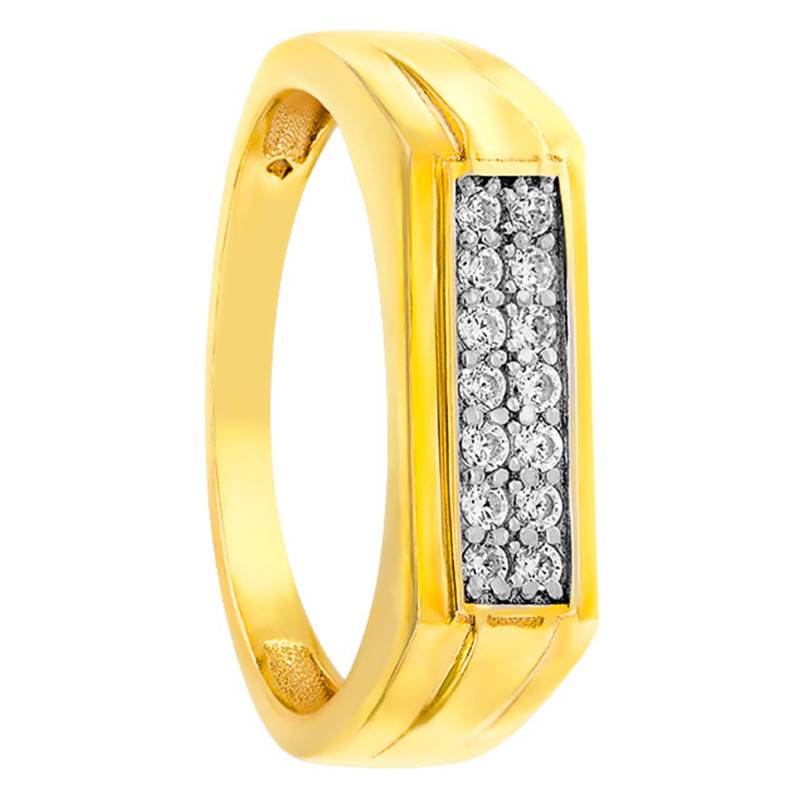 750/1000 Two-Tone Gold & Diamond Signet Ring - Imperium
