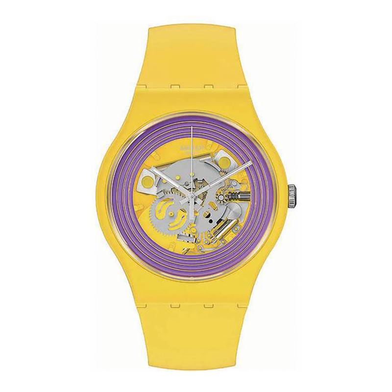 Purple Ring Yellow Watch SO29J100 - Swatch