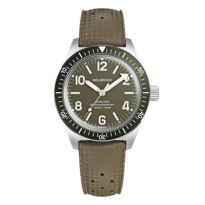 Watch Skindiver Automatic French Army Green 22-SA-006 - Wolbrook