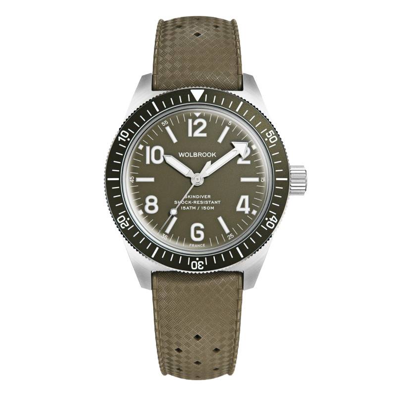 Watch Skindiver Automatic French Army Green 22-SA-006 - Wolbrook