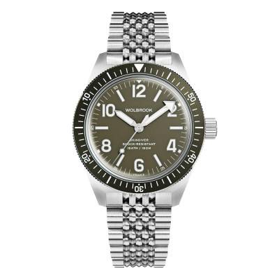 Watch Skindiver Automatic French Army Green 22-SA-006 - Wolbrook