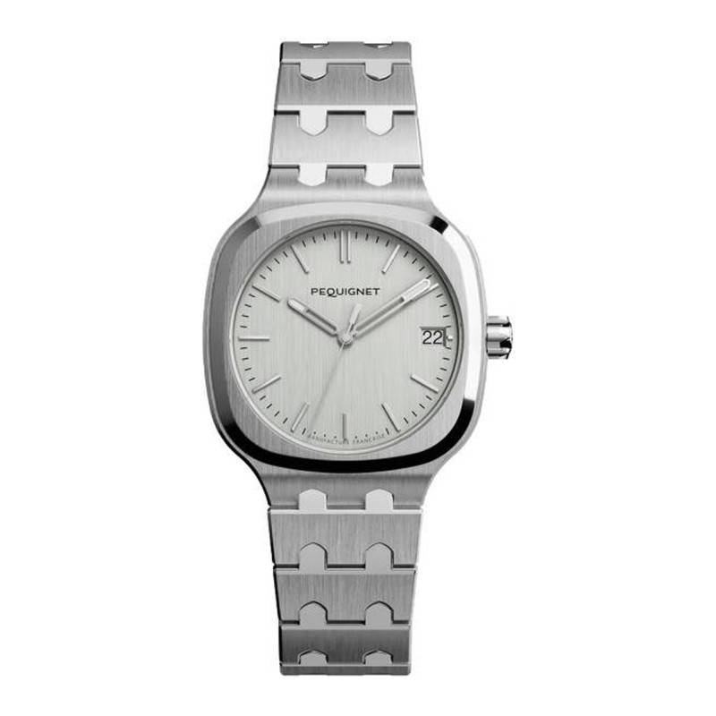 Pequignet Silver Concorde wall clock 36mm 9046433 - Pequignet