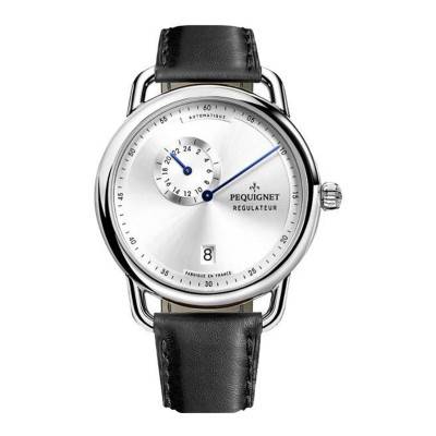 Black Leather Equus Régulateur 4460433 Watch - Pequignet