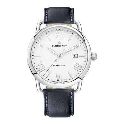 Blue Leather Equus White Dial Origine 4755413 Watch - Pequignet