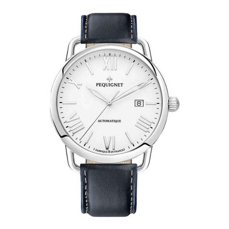 Blue Leather Equus White Dial Origine 4755413 Watch - Pequignet