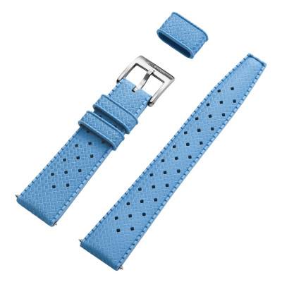 Sky Blue Tropic Rubber Watch Strap - Wolbrook