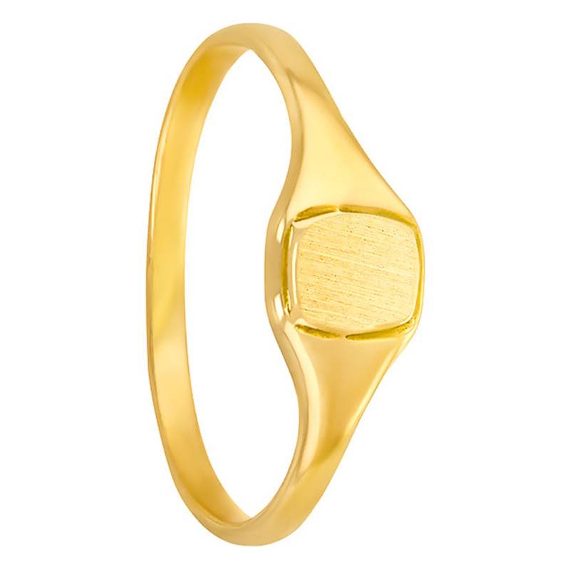 375 Yellow Gold Rectangular Signet Ring, 3 x 4 mm - Imperium