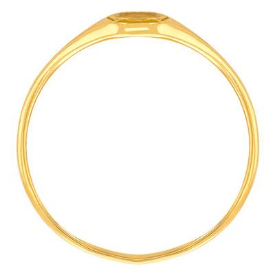 375 Yellow Gold Rectangular Signet Ring, 3 x 4 mm - Imperium