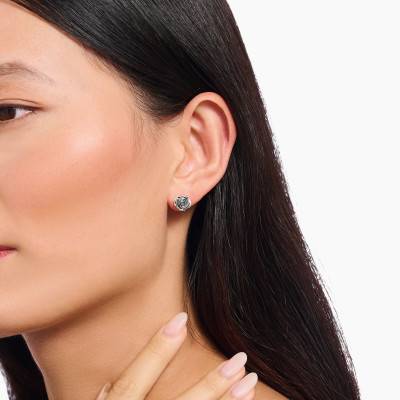 Midnight Rose 925 Silver Stud Earrings - H2323-637-21 - Thomas Sabo