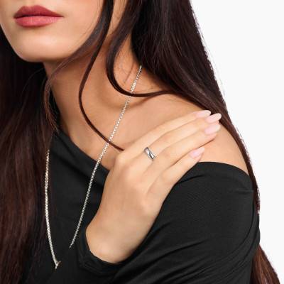 925 Silver Grooved Rebel Ring TR2503-637-21 - Thomas Sabo