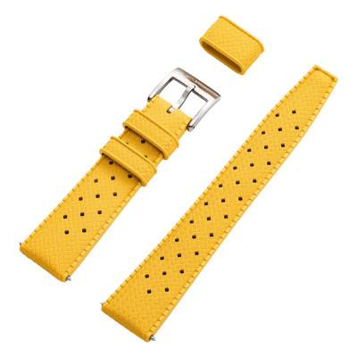 Yellow Tropic Rubber Watch Strap - Wolbrook