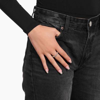 925 Sterling Silver Box Chain Rebel Ring - TR2502-637-21 - Thomas Sabo