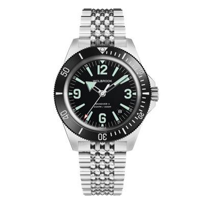 Montre de Plongée Automatique Skindiver II - Lum Vert & Cadran Noir - Wolbrook
