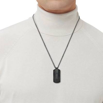 Black Steel Necklace, Length 61 cm - 1580356 - Boss