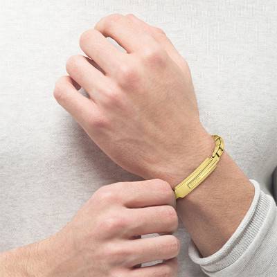 Bracelet en Acier doré 1580357, Longueur 17,5 cm ou 19 cm - Boss