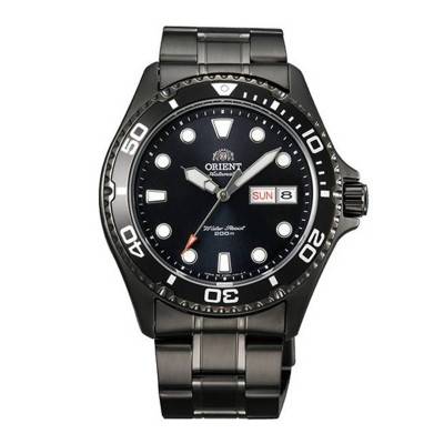 Black Steel Black Dial Ray II Watch AA02003B - Orient