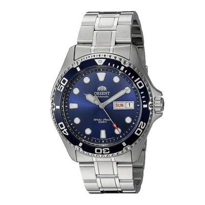 Gray Steel Blue Dial Ray II Watch AA02005D - Orient