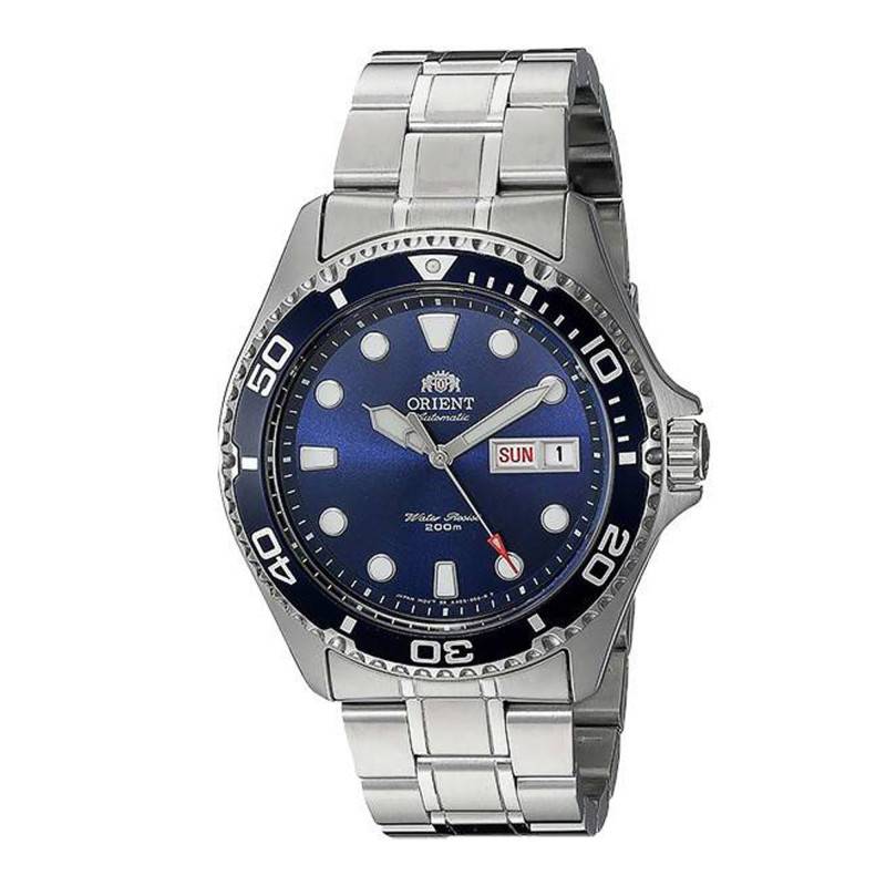 Gray Steel Blue Dial Ray II Watch AA02005D - Orient