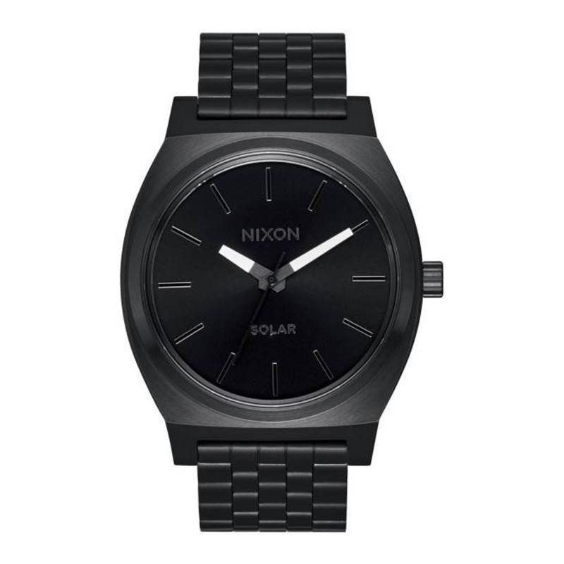Time Teller Solar All Black / White Watch A1369 756-00 - NIXON
