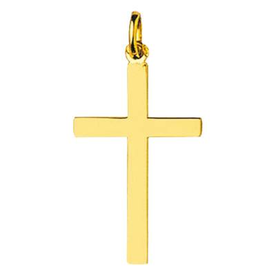 Yellow Gold Simple Cross, 375 or 750 - Emanessence