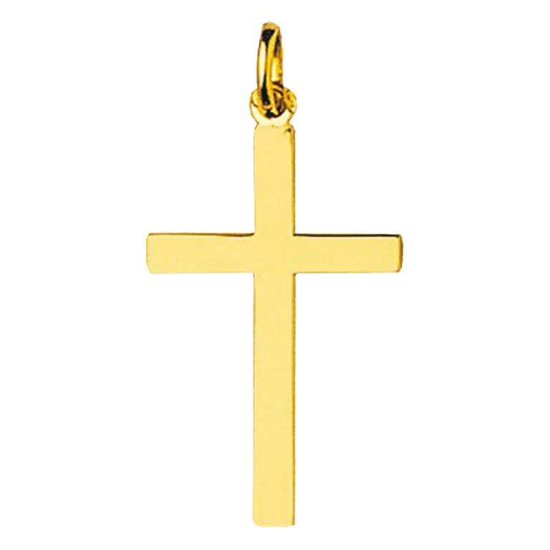Yellow Gold Simple Cross, 375 or 750 - Emanessence