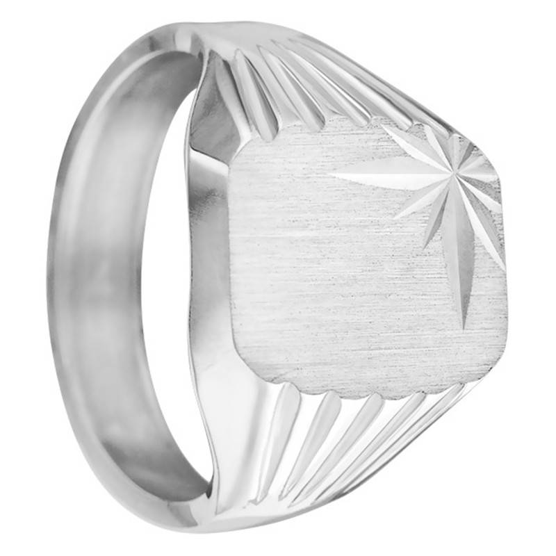 925 Silver Star-Engraved Signet Ring - Imperium