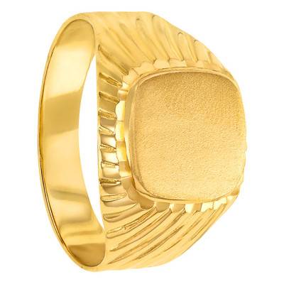 Chevalière carrée, 11 x 11 mm, Or Jaune 375 - Imperium