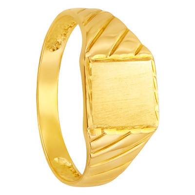 375 Yellow Gold Square Signet Ring 8 x 8 mm - Imperium